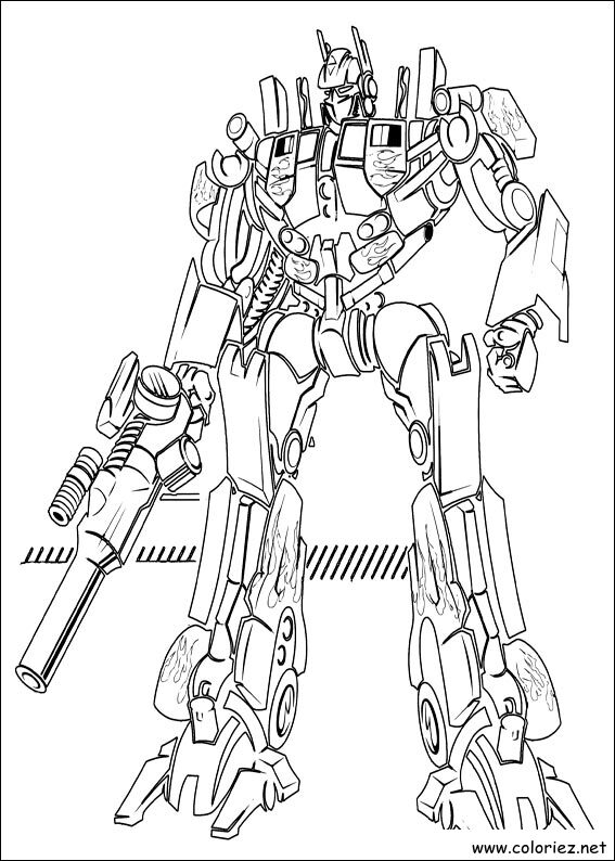 Coloriage de Transformers à imprimer