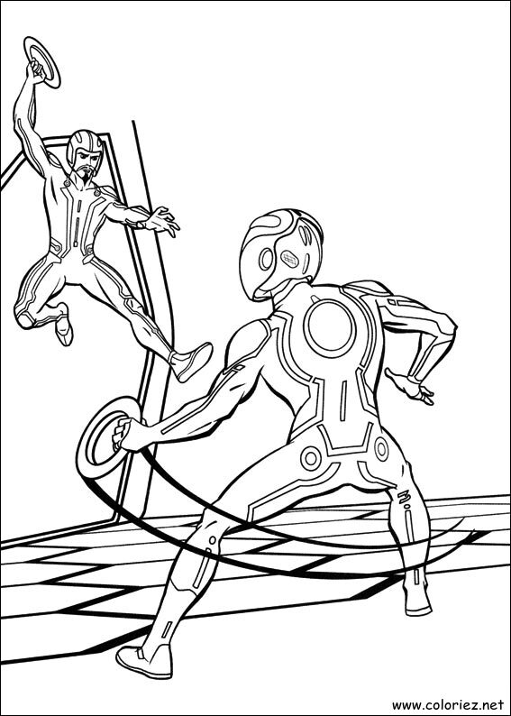 Coloriage de Tron à imprimer