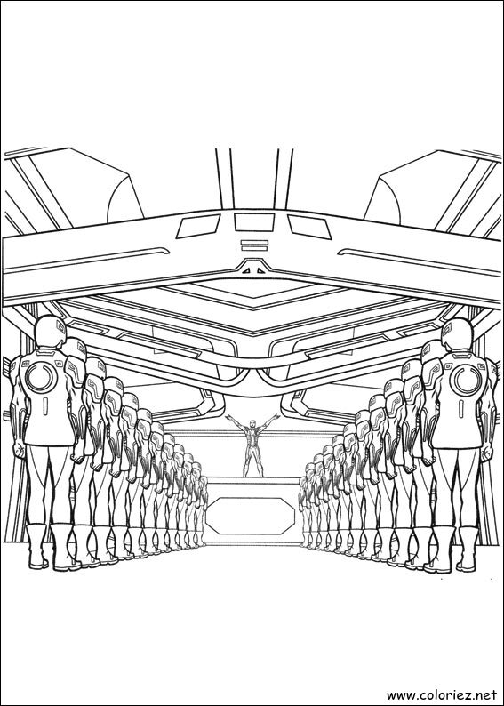 Coloriage de Tron à imprimer