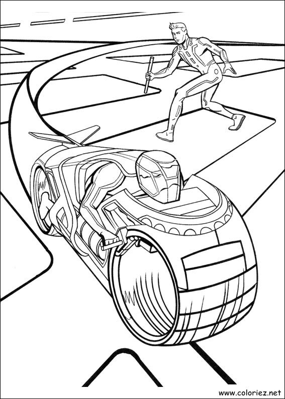 Coloriage de Tron à imprimer