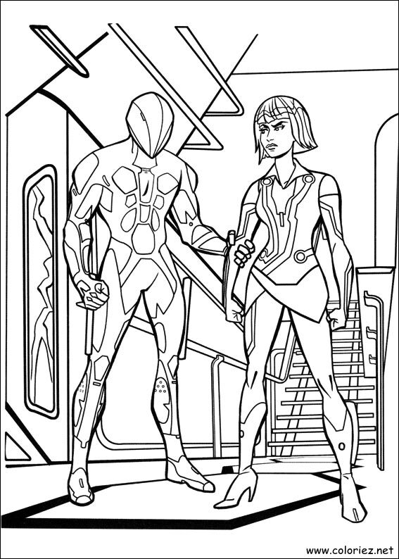 Coloriage de Tron à imprimer