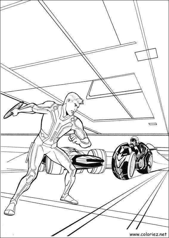 Coloriage de Tron à imprimer
