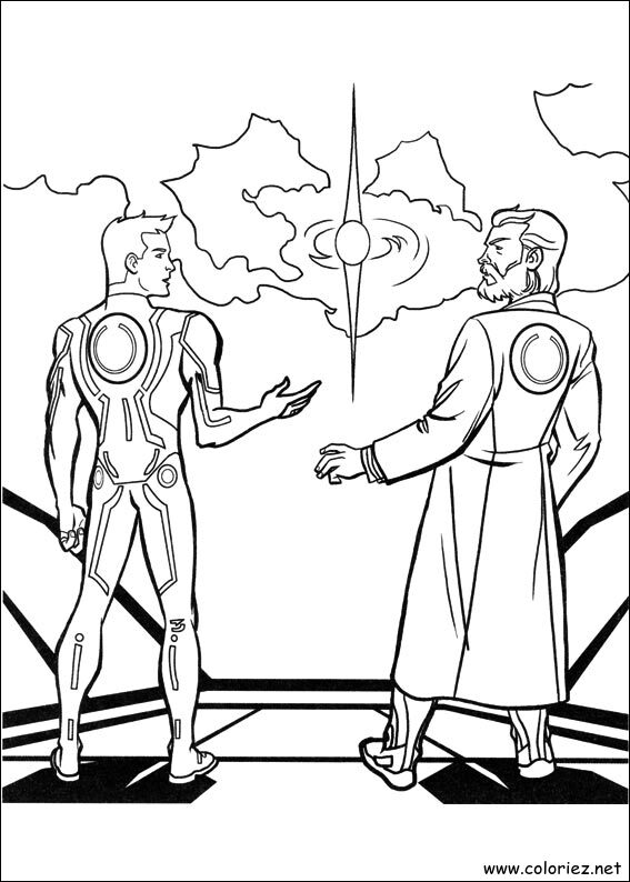 Coloriage de Tron à imprimer