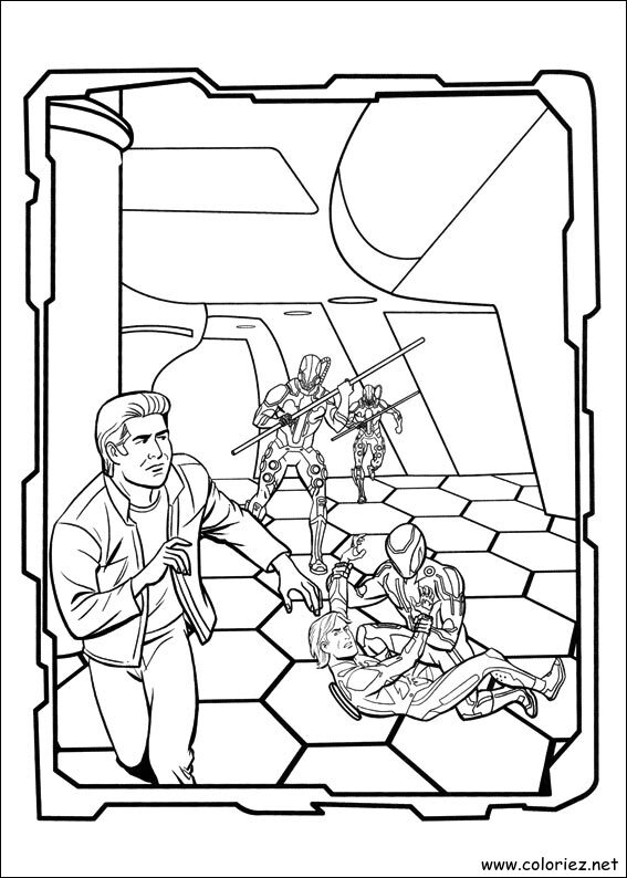 Coloriage de Tron à imprimer