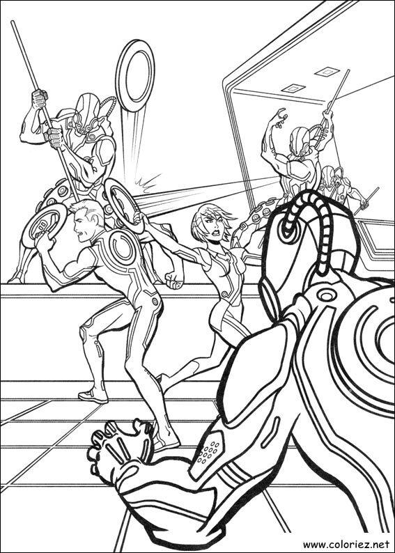 Coloriage de Tron à imprimer