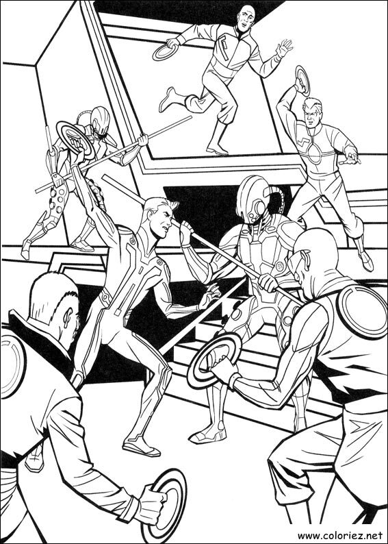 Coloriage de Tron à imprimer