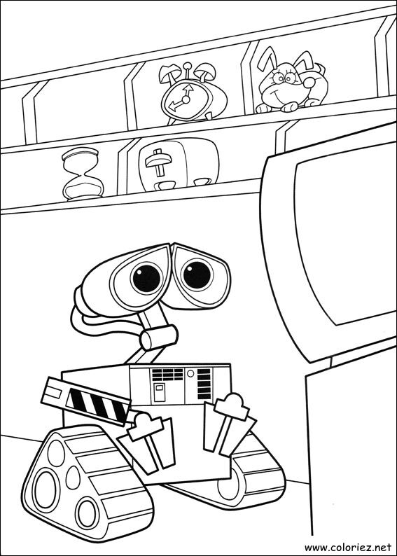 Coloriage de Wall-E à imprimer