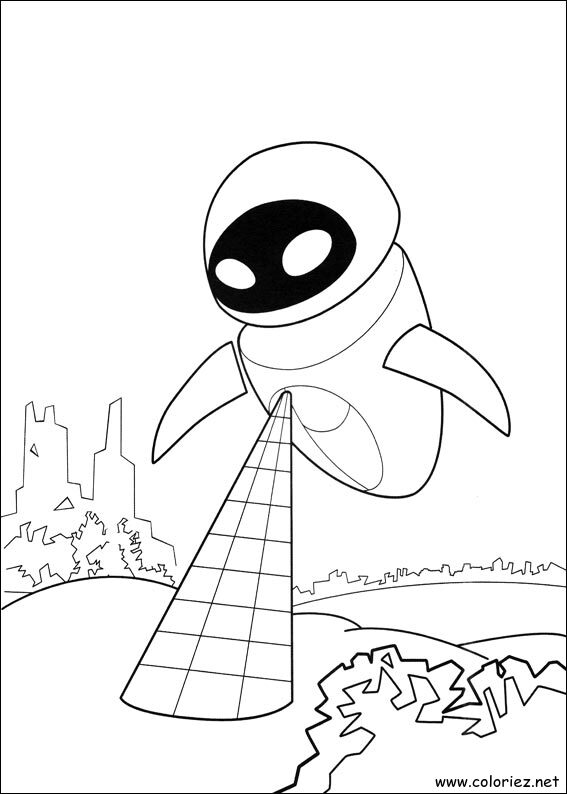 Coloriage de Wall-E à imprimer