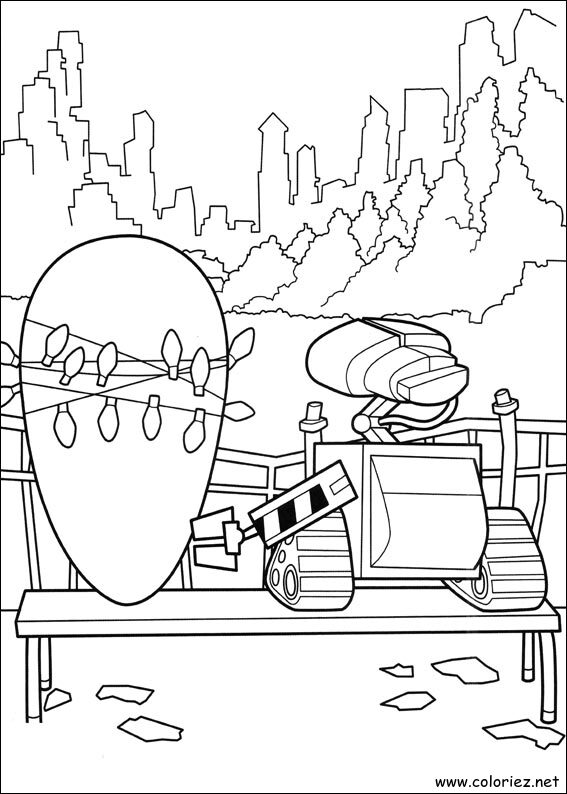 Coloriage de Wall-E à imprimer
