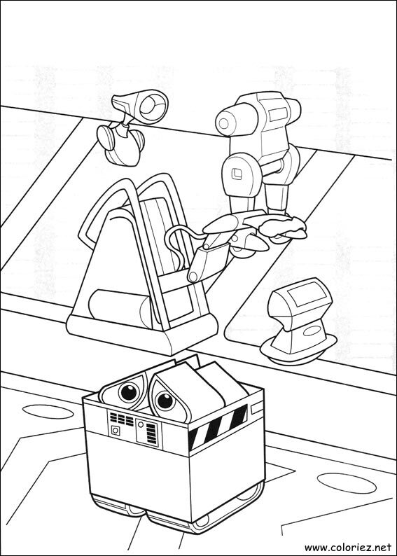 Coloriage de Wall-E à imprimer