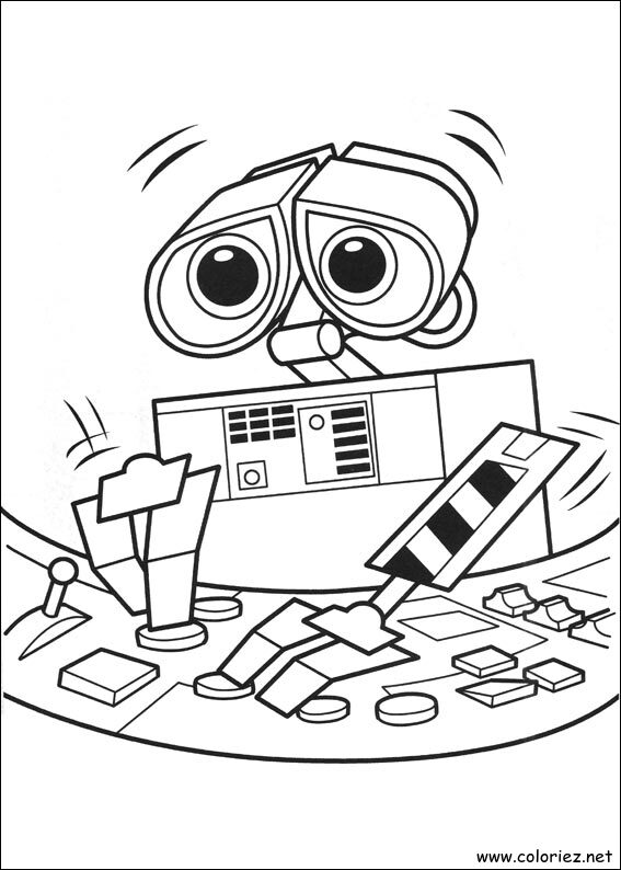 Coloriage de Wall-E à imprimer