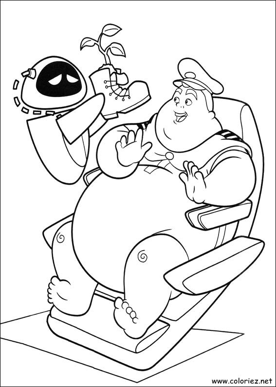 Coloriage de Wall-E à imprimer