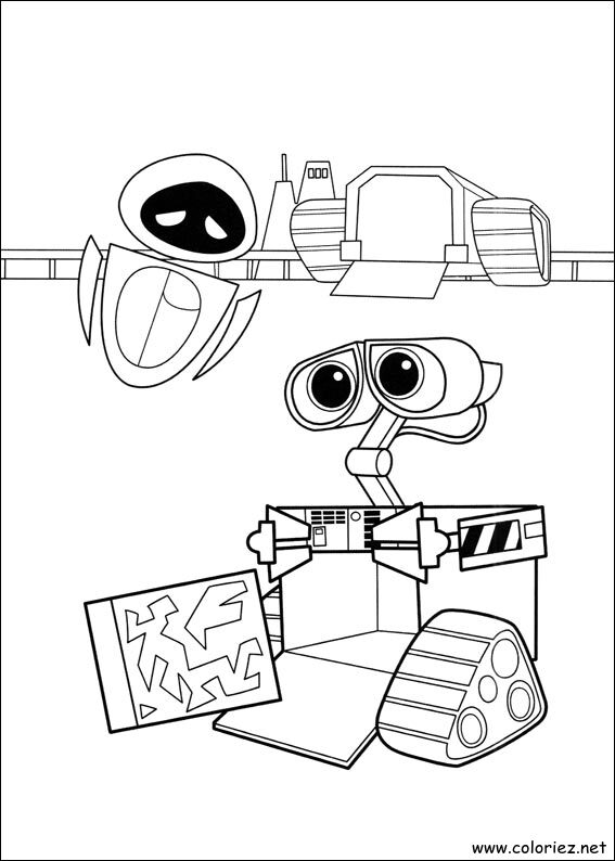 Coloriage de Wall-E à imprimer