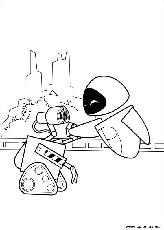 Coloriage de Wall-E à imprimer