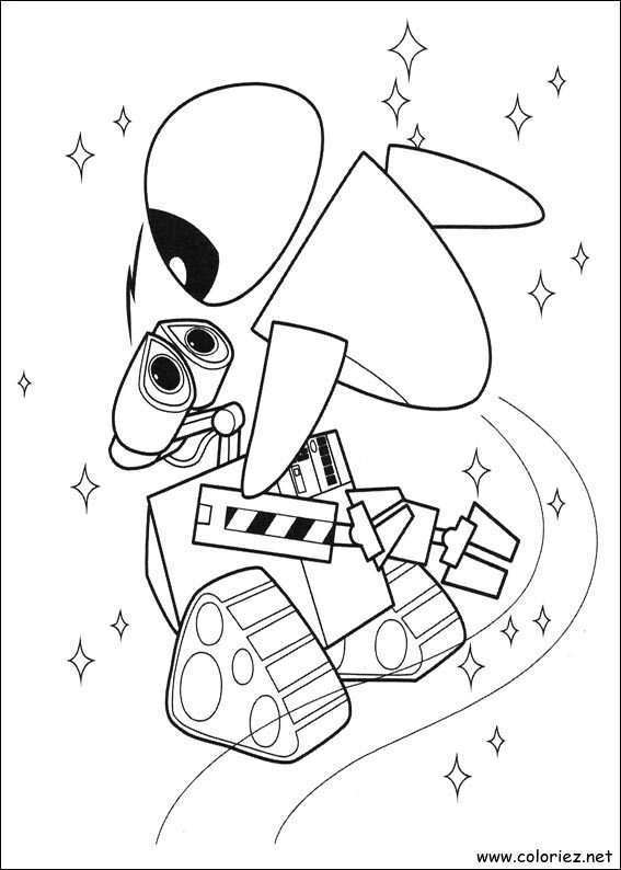 Coloriage de Wall-E à imprimer