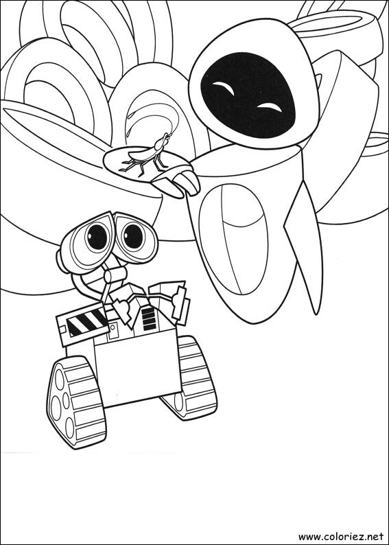 Coloriage de Wall-E à imprimer