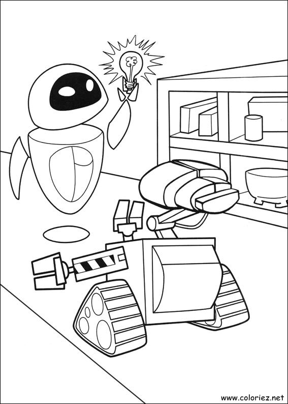 Coloriage de Wall-E à imprimer