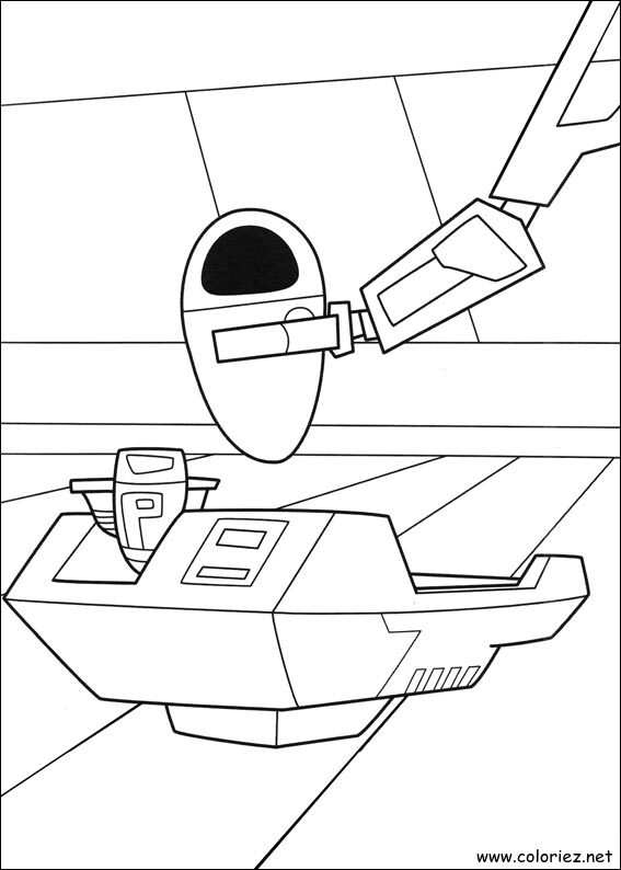 Coloriage de Wall-E à imprimer