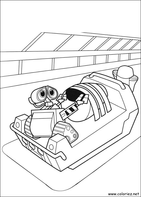 Coloriage de Wall-E à imprimer