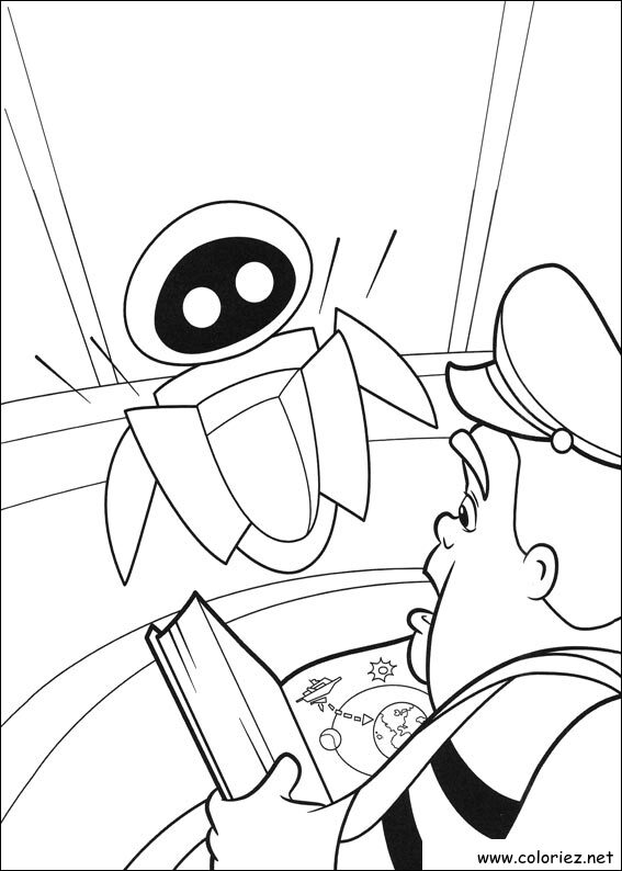 Coloriage de Wall-E à imprimer