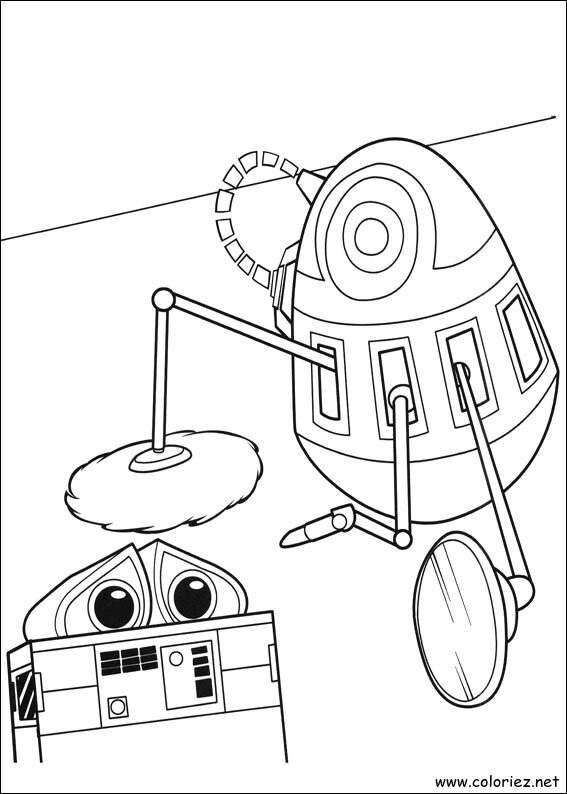 Coloriage de Wall-E à imprimer