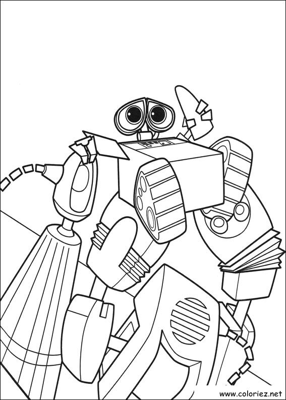 Coloriage de Wall-E à imprimer