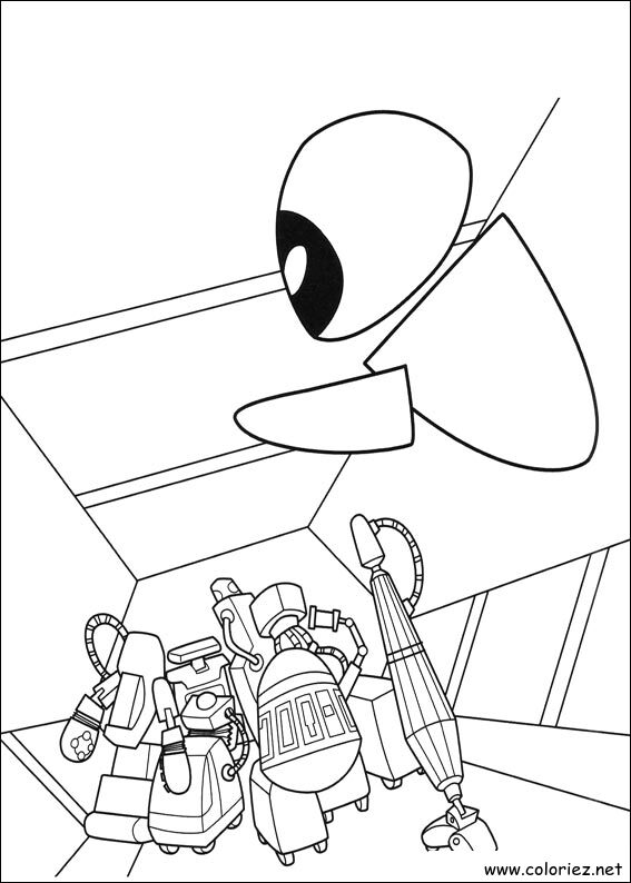 Coloriage de Wall-E à imprimer