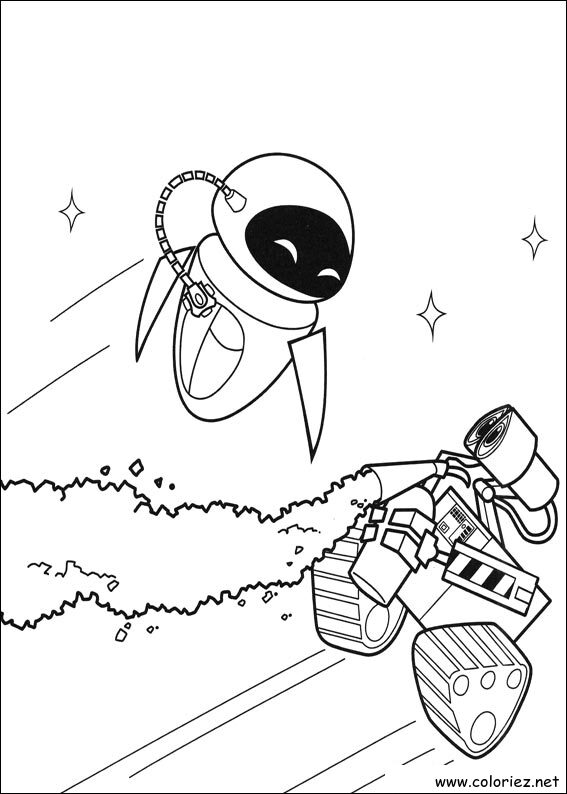 Coloriage de Wall-E à imprimer