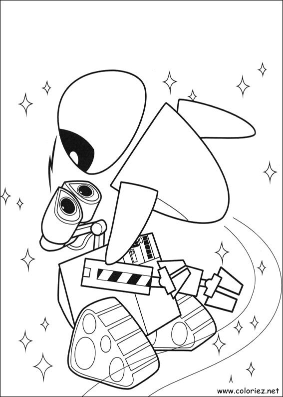Coloriage de Wall-E à imprimer