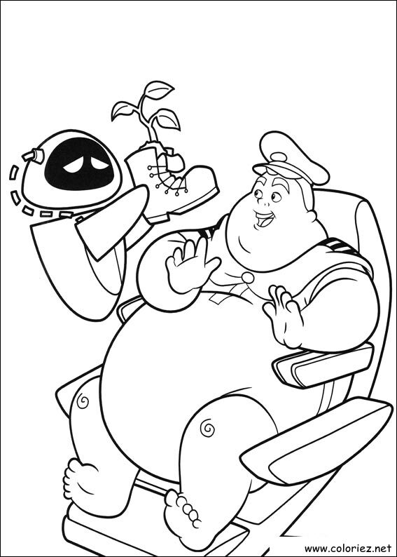 Coloriage de Wall-E à imprimer