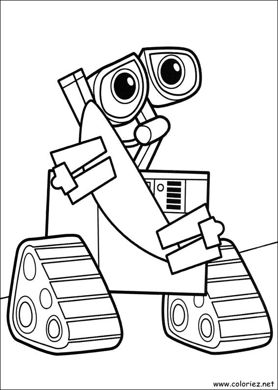 Coloriage de Wall-E à imprimer