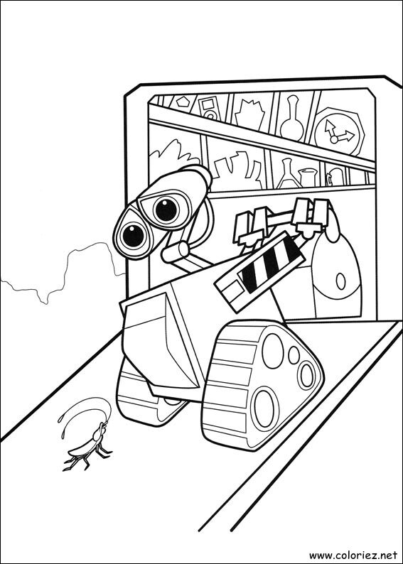 Coloriage de Wall-E à imprimer