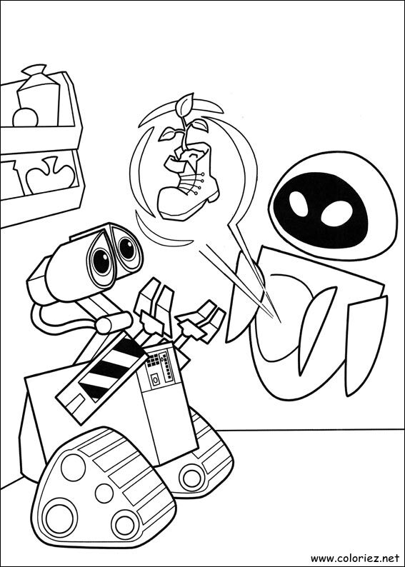 Coloriage de Wall-E à imprimer