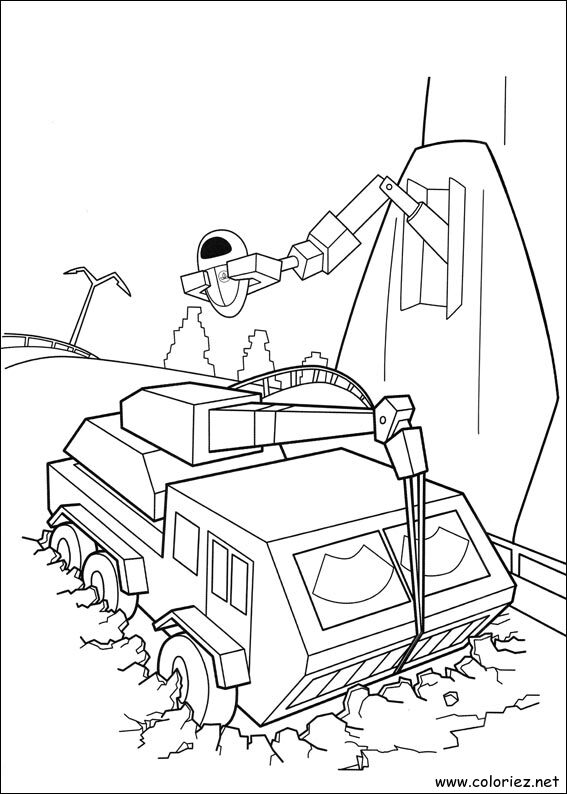 Coloriage de Wall-E à imprimer