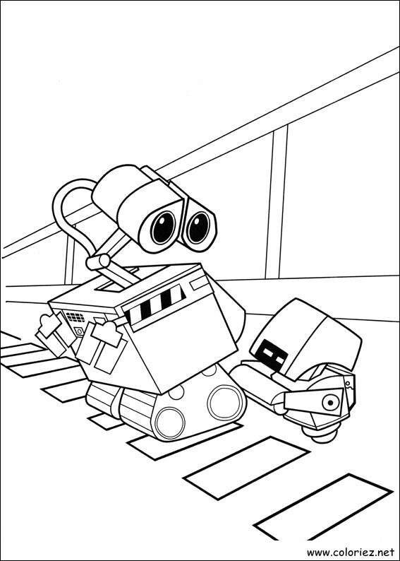 Coloriage de Wall-E à imprimer