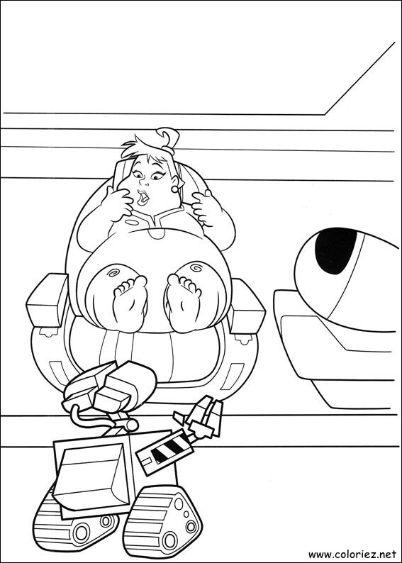 Coloriage de Wall-E à imprimer