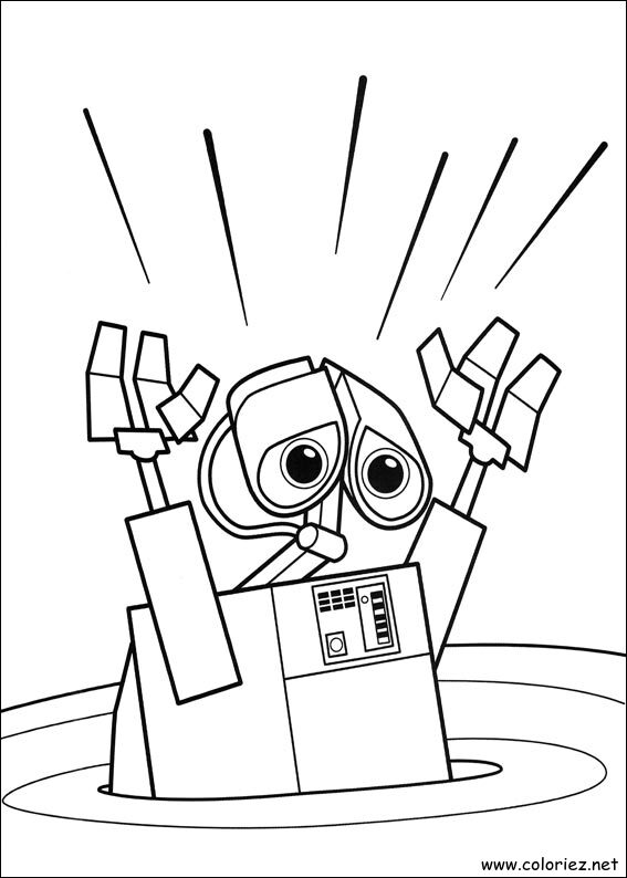 Coloriage de Wall-E à imprimer