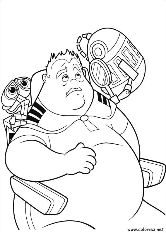 Coloriage de Wall-E à imprimer