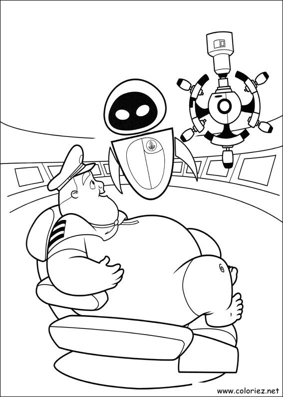 Coloriage de Wall-E à imprimer