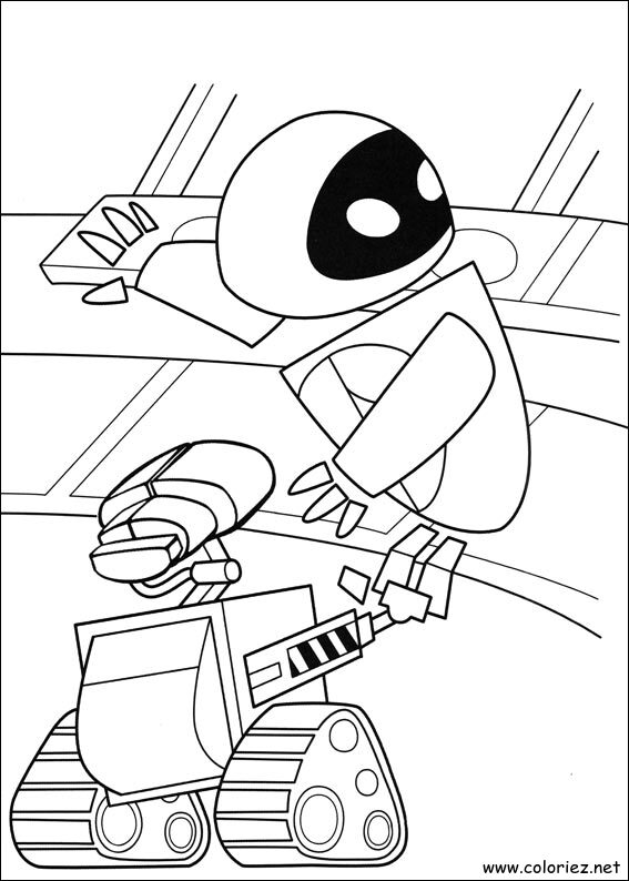 Coloriage de Wall-E à imprimer