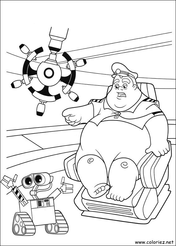Coloriage de Wall-E à imprimer