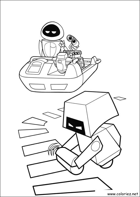 Coloriage de Wall-E à imprimer