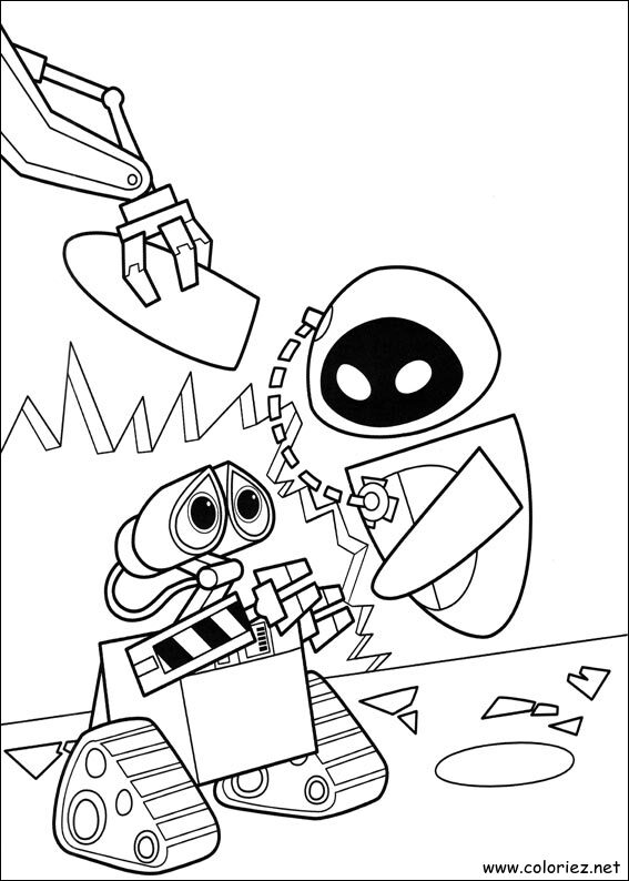 Coloriage de Wall-E à imprimer