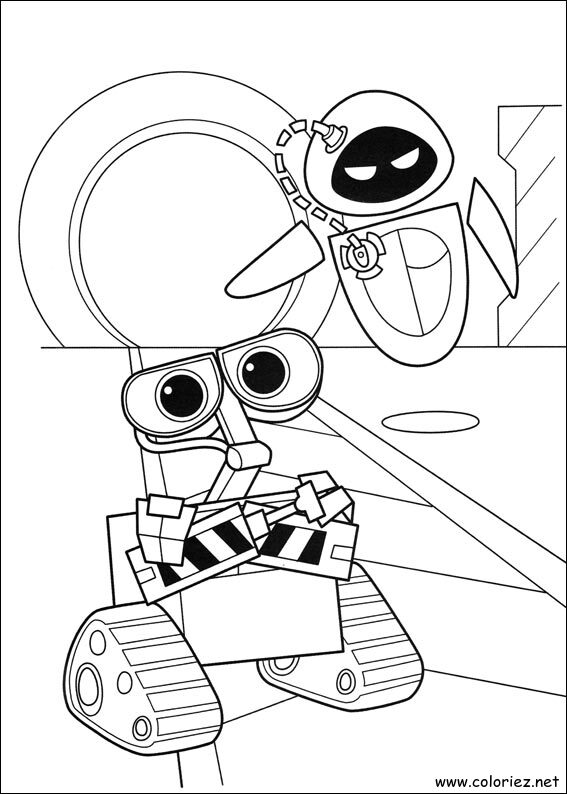 Coloriage de Wall-E à imprimer