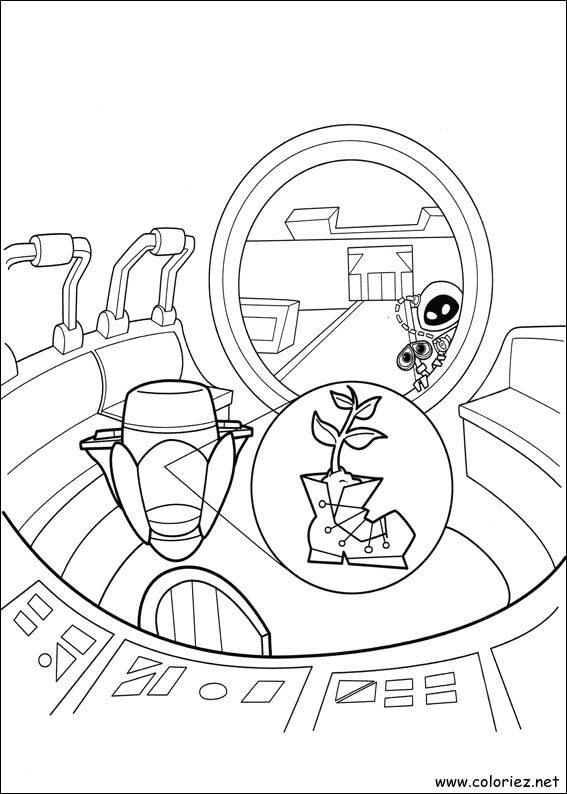 Coloriage de Wall-E à imprimer