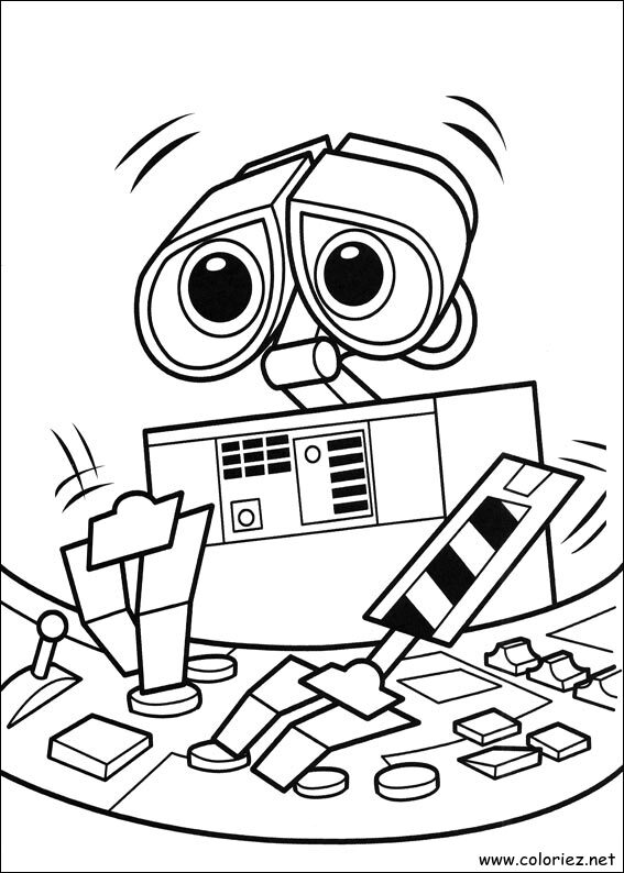 Coloriage de Wall-E à imprimer