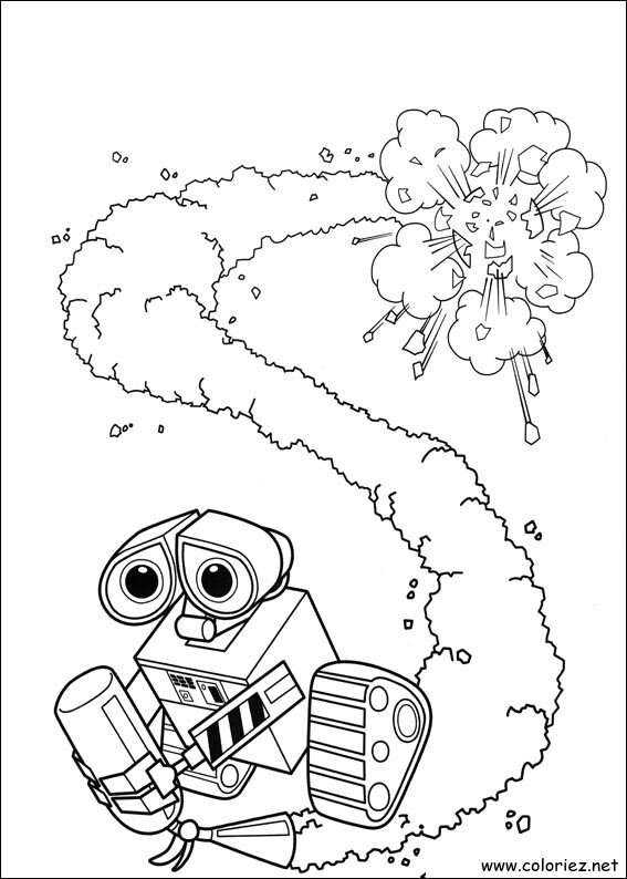 Coloriage de Wall-E à imprimer