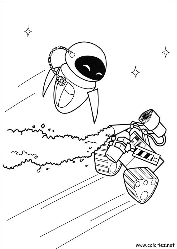 Coloriage de Wall-E à imprimer