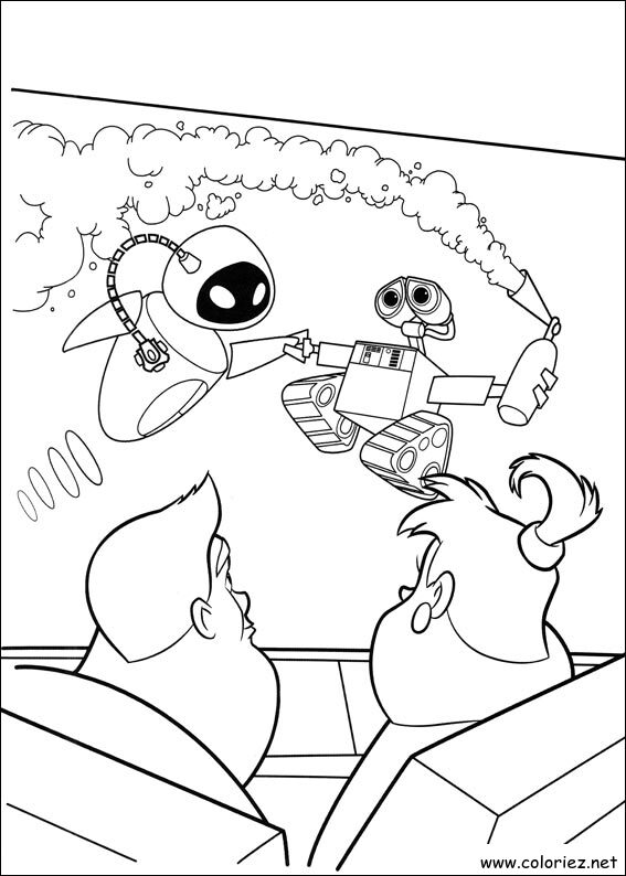 Coloriage de Wall-E à imprimer