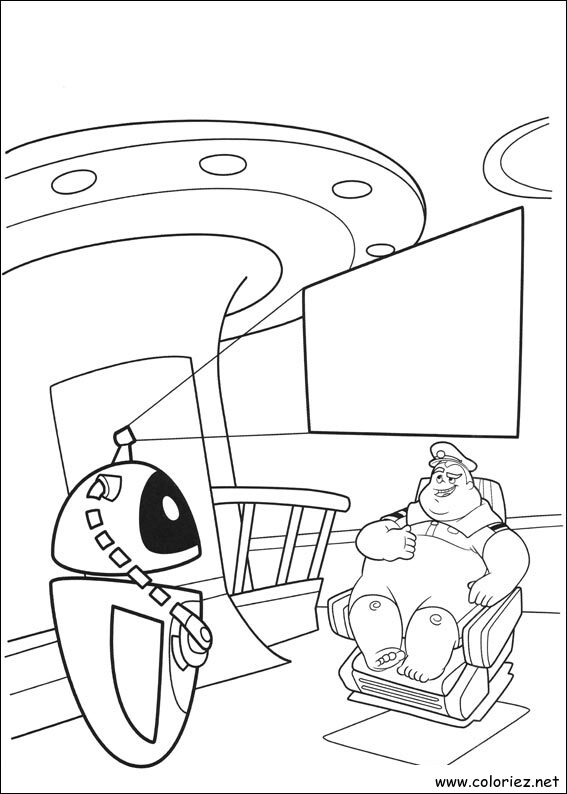 Coloriage de Wall-E à imprimer